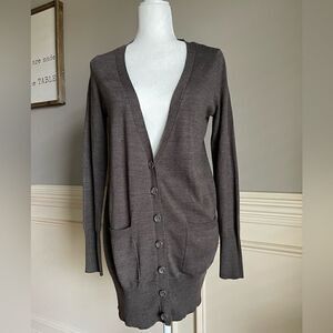 18. H&M Long Button Down Cardigan Size Medium